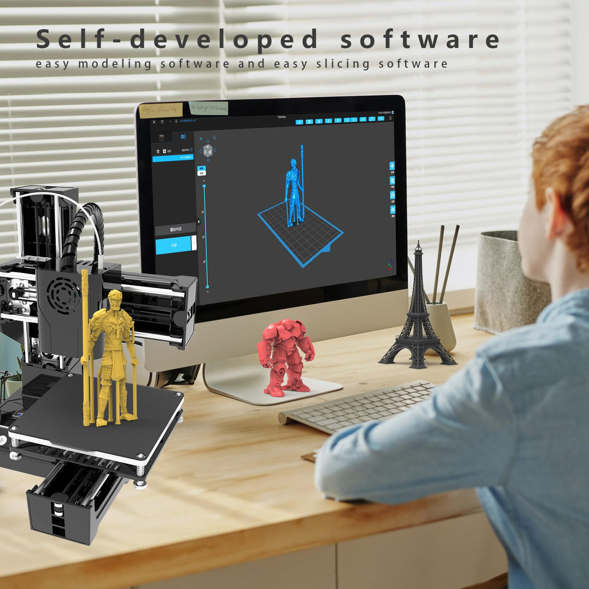 Easythreed K9 FDM Mini 3D Printer,2023 Upgrade 3D Printer for Kids and Beginners: Your First Entry-Level 3D Printer with High Printing Accuracy Easythreed