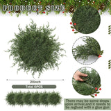 6 Pcs Christmas Pine Placemats 20 Inch Artificial Greenery Placemats Round Cedar Branch Place Mat Dining Table Mats for Xmas Party Decorations Holiday Reallnaive