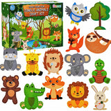 Garma Animal Sewing Kit for Kids - 14 in 1 Kids Sewing Crafts Kit for Beginners - Mini Sewing Kits for Kid 5-8 8-12 - Easy Sew Your Own Felt Animals DIY Craft Set for Boys & Girls Birthday Garma