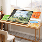 DWVO 2 in 1 Puzzle Board with Drawers, 2000 Pieces Tilting Puzzle Board with Spinning Lazy Susan, Rotating Puzzle Table with Drawers and Cover, Wooden Jigsaw Table for Puzzle Enthusiasts DWVO