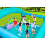 Easyair Large Bounce House for Big Kids, 14.8 x 14.5 FT Inflatable Bouncer Jumper Slide with 650W Blower, Basketball Hoop, Throw Ball Game, Ball Pits (Green, 177" L x 174" W x 94" H) Easyair