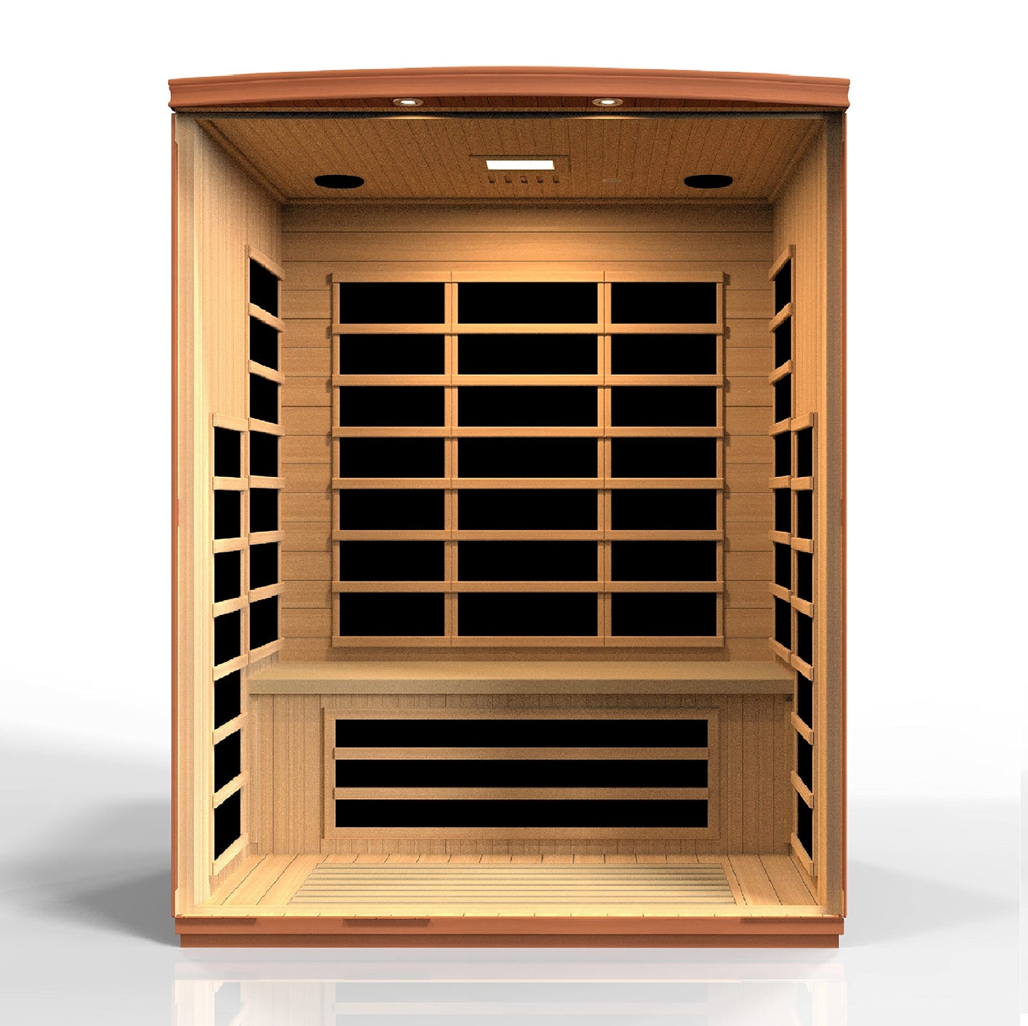 Dynamic Lugano 3-Person Low EMF (Under 8MG) FAR Infrared Sauna (Canadian Hemlock) - WoodArtSupply