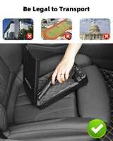 HOLEWOR Car Gun Safe, Small Pistol Safe Biometric Gun Safe for Handgun, Portable Fingerprint Quick Access Handgun Safe for Nightstand Bedside HOLEWOR