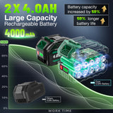 Paowafol 1200N.m(900ft-lbs) Cordless Impact Wrench, High Torque 1/2" Impact Gun with 2* 21V 4.0AH Battery, Fast Charger, 5 Sockets & Storage Case, Brushless Pistola De Impacto for Home Car Truck Tires PAOWAFOL