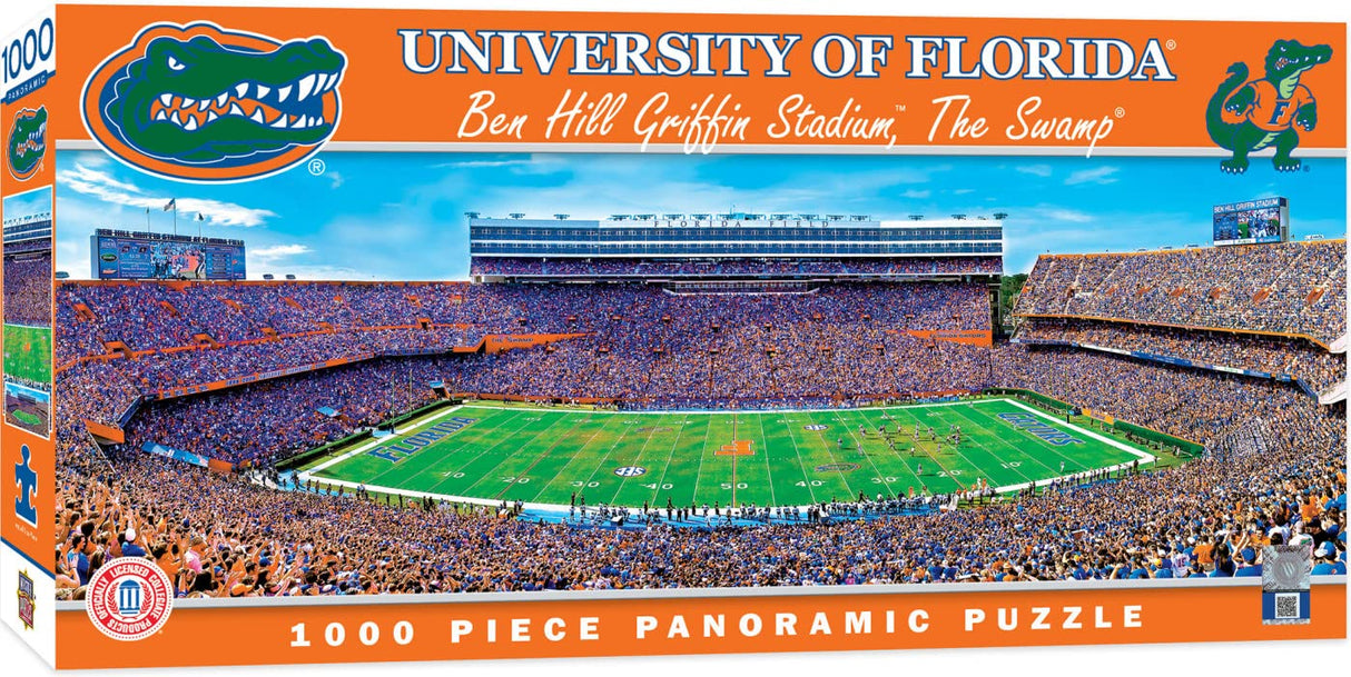 MasterPieces - 1000 Piece Jigsaw Puzzle, NCAA Florida Gators, Panoramic Football Stadium View, Fun for Adults and Family, 13"x39" Masterpieces