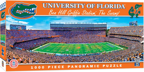 MasterPieces - 1000 Piece Jigsaw Puzzle, NCAA Florida Gators, Panoramic Football Stadium View, Fun for Adults and Family, 13"x39" Masterpieces