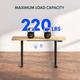 FLEXISPOT E6 Essential Solid Wood 3 Stages Dual Motor 63x24 Inch Electric Height Adjustable Standing Desk Whole-Piece Board Rubber Wood Desk Sit Stand Up Desk (Black Frame + Solid Wood Desktop) FLEXISPOT