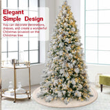 EIMMBD Christmas Tree Skirt, 48 inches Cable Knit Knitted Thick Rustic Christmas Tree Decoration for Xmas Indoor Home Holiday (Cream) EIMMBD
