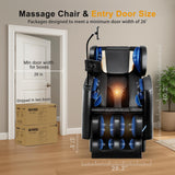 Luxury Full-Body Massage Chair,180° Zero Gravity Shiatsu Recliner,6 Auto Modes & 24L Pro Airbags,Lumbar & Calf Heating,Foot Roller,Touch Control and Bluetooth Audio,for Home Office Relaxation GOLINYOUBIZ
