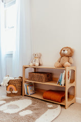 WOOD&ROOM Montessori-inspired Toy and Book Organizer for Kids Room Shelf Home | Sturdy and Safe Bookcase for Toys and Books (Shelf 3) WOOD&ROOM