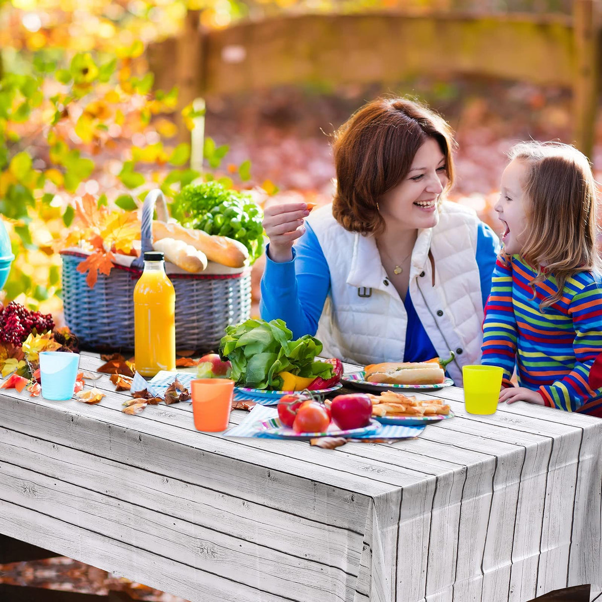 3 Pieces Wood Tablecloth Plastic White Wood Grain Tablecloth Rustic Wood Table Cover Rectangle Wood Grain Table Cover for Western Birthday Party Picnic Table Decoration,54 X 108 Inches Tatuo