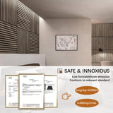 ARMURO Wood Slat Wall Panel - 4 PCS Walnut Wood Panels for Wall, Natural Wood Veneer Acoustic Slat Wood Wall Panels - Wood Slats for Wall Soundproof Wood Panels 23.6" W x 23.6" L ARMURO