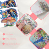 JISHSHAY 6 PCS Fairy Diamond Painting Greeting Cards Elf Diamond Art Birthday Cards with Envelopes Mushroom Gem Art Mosaic Kits for Adults, for Anniversary Valentine Thank You Graduation All Occasion JISHSHAY