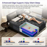 FANSACE King Size Mattress, 16 Inch Deluxe Hybrid King Mattress in a Box, Medium Firm Mattresses with Gel Memory Foam & Pocket Springs, Pressure Relief, Cooling, Extra Edge Support [Upgraded Support] FANSACE