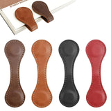 Magnetic Bookmark, 4Pcs Personalized Leather Retro Bookmark Magnetic Page Markers for Book Lovers, Readers, Kids GBPLAIN
