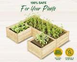 AMERLIFE U-Shaped Raised Garden Bed, 7.5Wx6Dx1.6H Free Combination Outdoor Wooden Raised Garden Bed Planter with 19.6" Depth Planter Box AMERLIFE