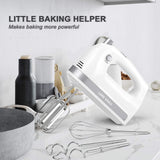 Lord Eagle Hand Mixer Electric 400W, 5 Speed handheld Mixer, 5 Stainless Steel Accessories for Baking Cake Egg Cream Food Beater, Turbo Boost/Self-Control Speed + Eject Button (White) Lord Eagle