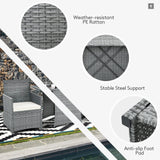 DORTALA 3 Pieces Patio Rattan Furniture Set, Outdoor Wicker Conversation Set with Sponge and Coffee Table, Cushioned Dining Bistro Chair Set for Patio Garden Backyard Pool, White DORTALA