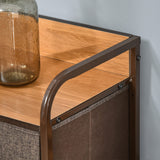 HOMCOM 7-Drawer Dresser, Fabric Chest of Drawers, 3-Tier Storage Organizer for Bedroom Entryway, Tower Unit with Steel Frame Wooden Top, Maple Wood HOMCOM