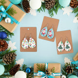 Palksky 50pcs Sublimation Blanks Products - Sublimation Earring Blanks with Earring Hooks and Jump Rings for Halloween Christmas Women Girls DIY Earring Project Sublimation Accessories Palksky