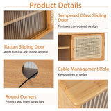 Television Stand, Medium (55" TV for Maximum), Natural WoodArtSupply