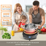 Nuwave Induction Cooktop, Improved Hot Plate with Digital Probe , 106 Temps 100°F-575°F, 3 Watt Settings, Portable Induction Burners for Cooking Nuwave