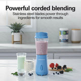 Hamilton Beach Portable Blender for Shakes and Smoothies with 14 Oz BPA Free Travel Cup and Lid, Durable Stainless Steel Blades for Powerful Blending Performance, Tranquil Blue (51172) Hamilton Beach