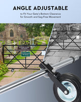 CO-Z 1 Pack Heavy Duty 6" Gate Wheel for Rolling Gate, 500 lb Capacity Chain Link Fence Gate Helper Wheel Fits 1-5/8" to 2" Tubes, Undermount Metal Swing Gate Caster with Adjustable Angle CO-Z