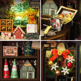 fifijoy Christmas Miniature Dollhouse Kit, DIY Dollhouse Miniature House Kit for Adults, Tiny House Kits Mini Model Building Sets with Music (Christmas Wonderland) fifijoy
