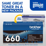 Brother Genuine High Yield Toner Cartridge, TN660, Replacement Black Toner, Page Yield Up to 2,600 Pages, Amazon Dash Replenishment Cartridge, Black, 1 pack Brother
