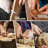 Olerqzer Wood Carving Knife With Leather Strop and Polishing Compound,Wood Whittling Knife,Wood Carving Tools for Beginners,Adults and Kids Whittling Tools (Sloyd Carving Knife) Olerqzer