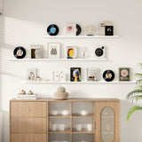 Floating Picture Ledge Shelves for Wall Set of 2, 72 Inches Picture Ledge Shelf with Long Large Nursery Book Shelf for Toys Storage Kids Bookshelf Wall Mounted Living Room Bedroom Decor Frames, White Fun Memories