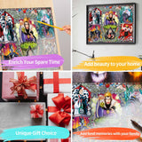 JYLMOOD Paint by Number for Adult Kits, DIY Cartoon Acrylic Oil Painting Kits for Adults Kids Beginners for Home Wall Decor Gifts 16x20 Inch (No Frame) JYLMOOD