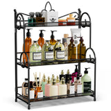 YIUKEA Bathroom Organizer Countertop - 3 Tier Spice Rack Organizer, Counter Organization and Storage for Bathroom, Kitchen, Bedroom, Offices, Foldable YIUKEA