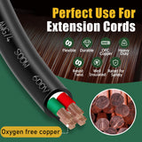 50ft 10/4 10 AWG Portable Power Cable (4 Conductor) - SOOW 600V 10 Gauge Electric Wire for Generator, Portable Lights, RV/EV Car Battery Chargers and Machinery - 50 Feet Electrical Cord Bghdas