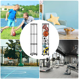 Columnar Vertical Ball Storage Racks with Wheels-NEW Durable 58x13'' Rolling Basketball Holder Wall Mount for Soccer, Volleyball, Space-Saving Garage Sports Ball Rack Organizer for Home,Gym & Outdoors Gotaux