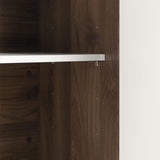 South Shore Myro Kitchen Island, Natural Walnut and White South Shore