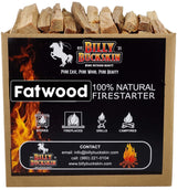 10 lbs. Fatwood Fire Starter Sticks, Perfect Fire Starters for Fire Pit, Campfires, Fireplaces, Bonfires, BBQ & Wood Stoves, Easy to Start a Fire with Just 2 Sticks, Camping Essentials (10 Pound Box) BILLY BUCKSKIN HOME & BEAUTY