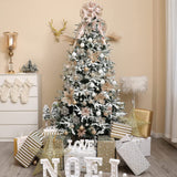 CristBest 30ct Christmas Ball Ornaments-60mm/2.36" Shatterproof Clear Plastic Xmas Balls Baubles Set with Stuffed Delicate Sparkling, Hanging Christmas Tree Decorations (Champagne Gold) CristBest