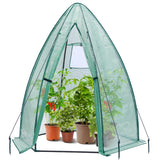 Portable Plant Protector from Animals, Ohuhu Greenhouse for Outsides with Durable PE Cover, Heavy Duty Green House with Zippered Door Mesh Window for Vegetables Flowers Fruits Herbs, 63x54x71 Inch Ohuhu