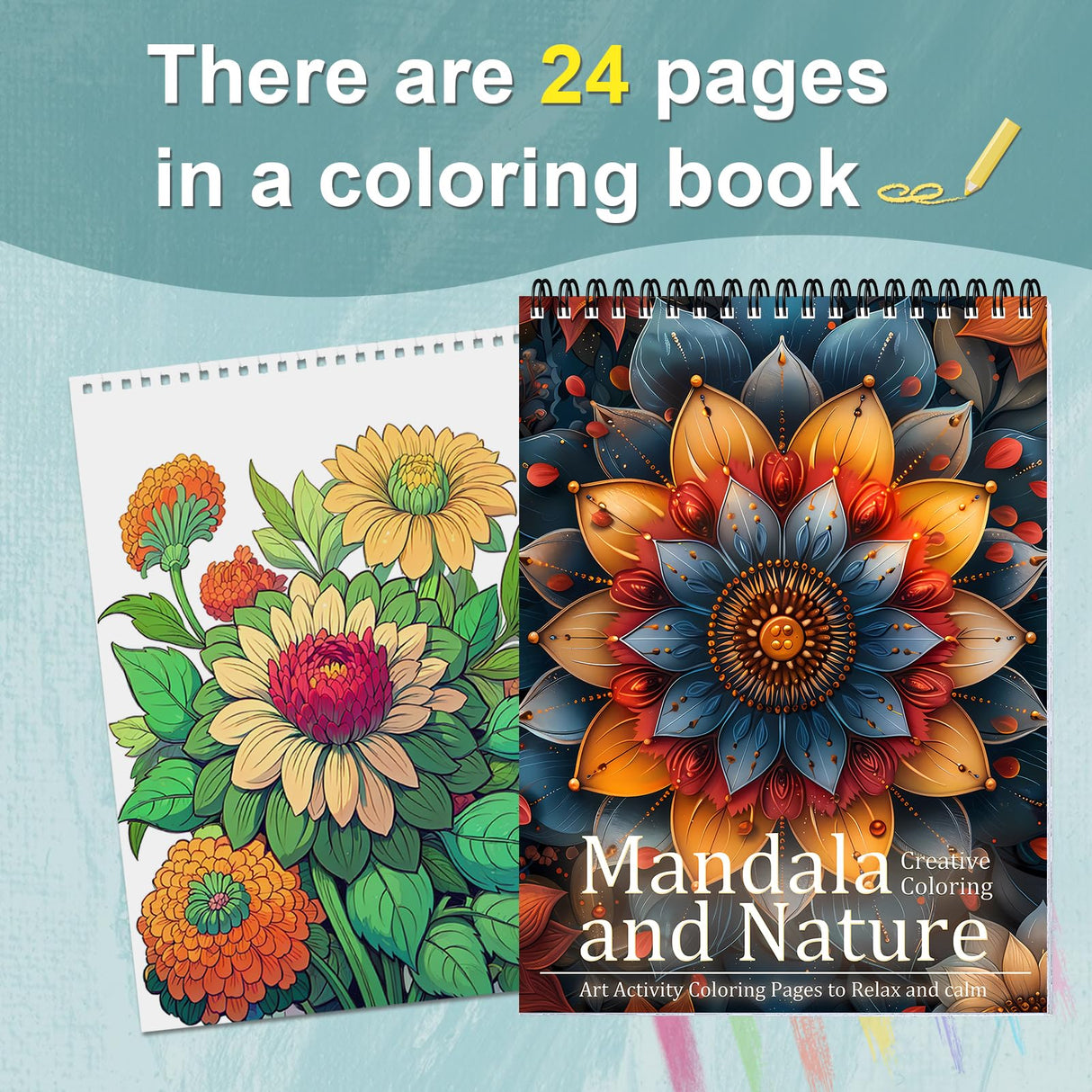 Mandala Coloring Book for Adults - Spiral Bound, One-Sided Design With Thick Paper for Relaxation and Mindfulness - Valentine Gift for Women CKMOREL