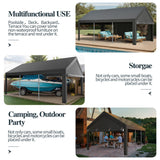 Shintenchi Carport 10' x 20' Heavy Duty Portable Garage, Car Port Canopy with Side-Opening Removable Door & Roll-Up Windows, Car Canopy for Truck,Car,Boat,Motorcycle,Grey Shintenchi