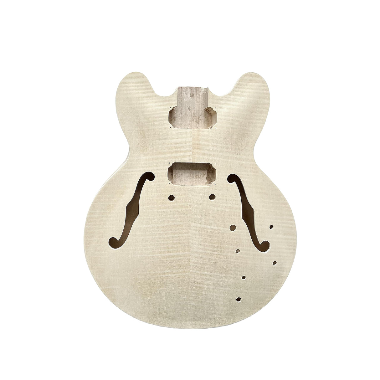 DBL DIY Electric Guitar Kit,Semi-Hollow Body Electric Guitar,with Paulownia Wood Core and Maple Plywood,6 Strings,Build Your Own Guitar DBL