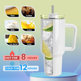 Joyclub 4 Pack 40 OZ Sublimation Tumblers with Handle Blank Insulated Large Tumbler Bulk, Coffee Travel Cups Stainless Steel Travel Mug for Diy Craft Heat Press Print Joyclub