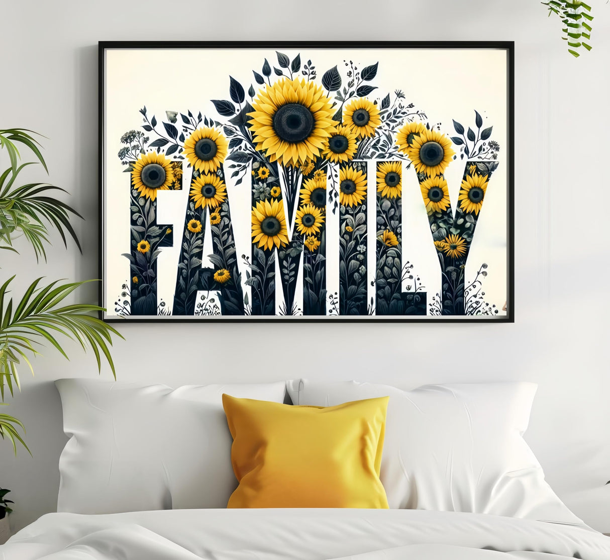5D Diamond Painting Kits for Adults, Family Sunflower Diamond Art Kits for Adults Beginner, DIY Full Drill Diamond Dot Gem Painting for Home Wall Decor 12x16inch BYGFHLYW