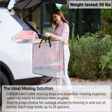 5 Pack Moving Bags, Wreath Storage Bag, Garland Container, Clear Storage Bags with Handles and Zippers Moving Bag for College Carrying, Bedding, Toys Organizer, Under the Bed Storage GONGKANGYUAN