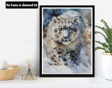VAIIEYO 5D Diamond Art Kits for Adults Leopard, Diamond Painting Animal, Paint by Numbers Full Drill Round Rhinestone Craft Canvas for Home Wall Decor Gift 12x16 inch-23 VAIIEYO