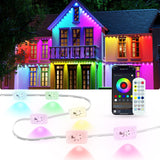 Permanent Outdoor Lights for House, 100ft Smart RGB LED Eave Lights Outdoor Decor with App/Remote Control, IP67 Waterproof Lighting with Multi Scene Modes for Halloween, Daily, Party, Holiday JarryStart