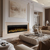 Kentsky 72" WiFi Electric Fireplace Inserts, Recessed and Wall Mounted Fireplace Heater W/Adjustable Flame Color & Brightness, Thermostat, 9H Timer, App and Remote Control, 750/1500W Kentsky