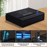 NASTAIS Biometric Gun Safe for 2 Pistols, Handgun safe, 4 Ways 0.1s Quick Access with APP/Fingerprint/Passcode/Key Unlock, Gun Lock Box for Home Bedside Nightstand Cloakroom Car NASTAIS